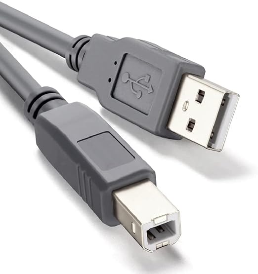 USB 2.0 High Speed Printer Cable | Scanner Cable | 1 Meter | Black LENGTH 1 METER HIGH-STANDARD NICKEL-PLATED PLUG IDEAL PRINTER SCANNER CABLE - USB 2.0 FAST TRANSMISSION & PLUG AND PLAY Compatible to HP, Canon, Buvvas, ATPOS, TSC, Epson, IMPACT, TVS, EVERCOM, SHREYANS, Etc..