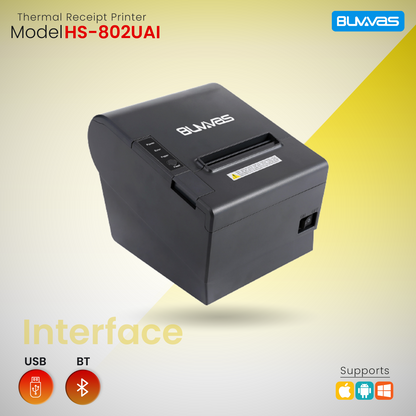 Buvvas HS-802UAI Thermal Receipt Printer(USB, Bluetooth,)