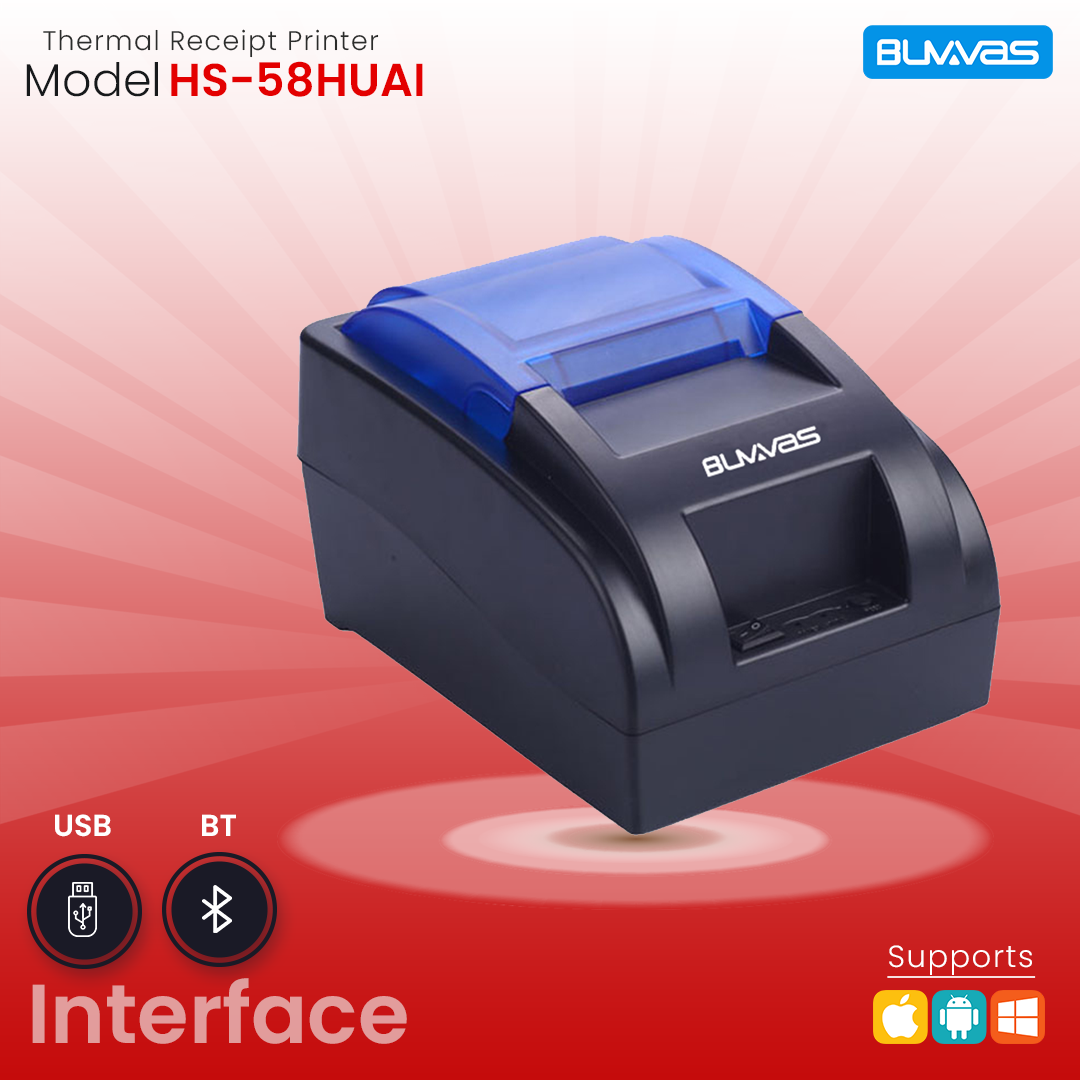 Buvvas HS-58HUAI Thermal Receipt Printer |USB+Bluetooth |2 inch