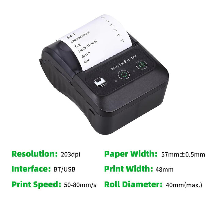 Buvvas BS-P58BT 2-inch Pocket Thermal Printer