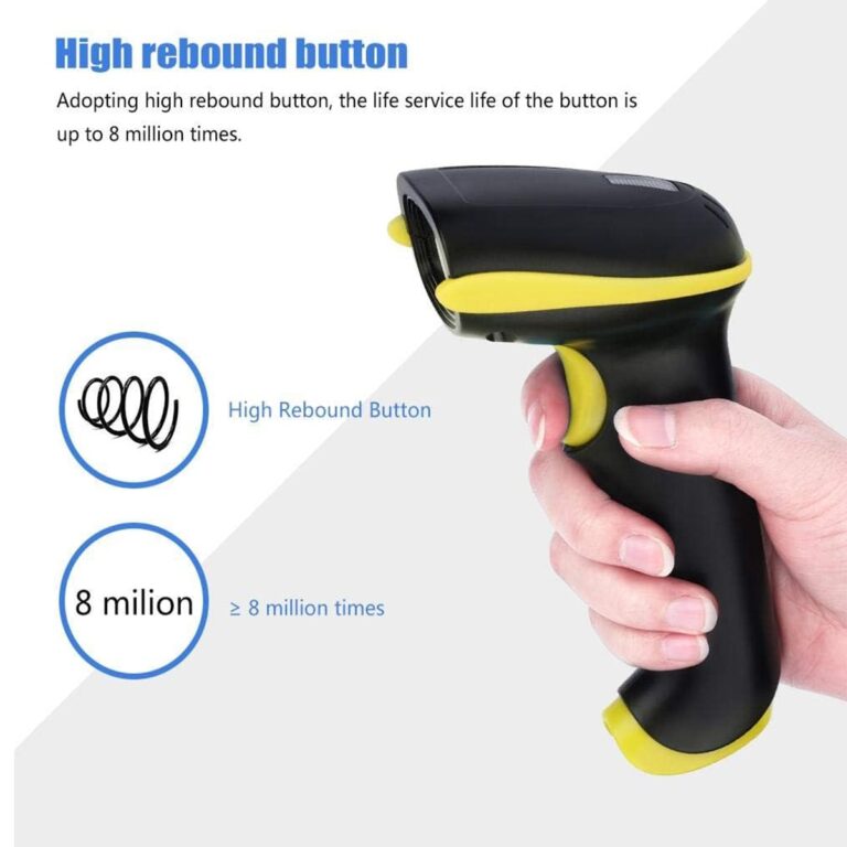 Atpos AT-5700D Handheld Barcode Scanner | USB, Wireless, Bluetooth | Support 1D & 2D (QR Code)