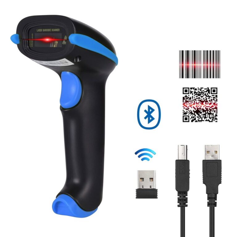 Atpos AT-5700D Handheld Barcode Scanner | USB, Wireless, Bluetooth | Support 1D & 2D (QR Code)