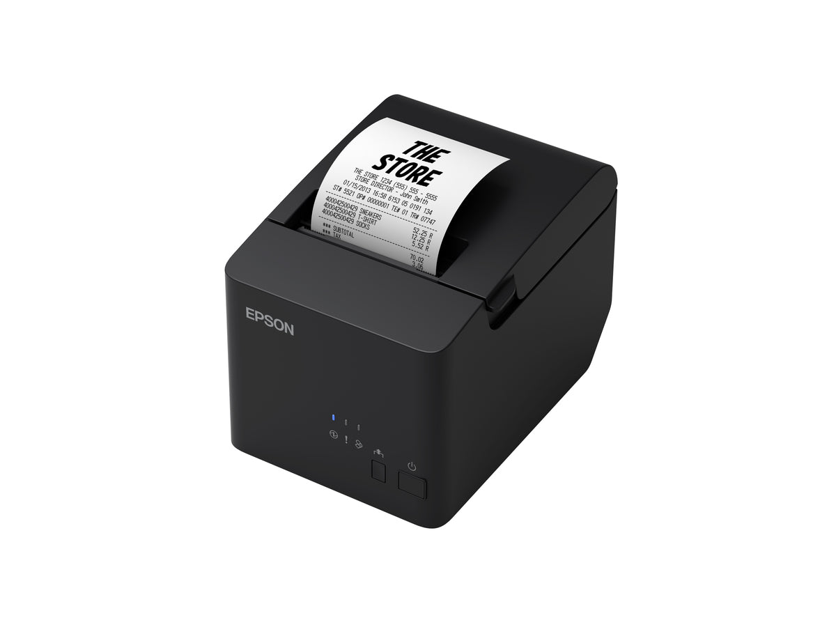 FLEXIBILITY AND RELIABILITY AT YOUR FINGERTIPS. Enjoy the power of reliability and flexibility in your business with the cost effective TM-T82X. Printing at a high speed of 200mm/s, the easy-to-configure printer supports USB and RS-232, and can be fitted anywhere thanks to its compact and durable body. A perfect companion for small business owners.