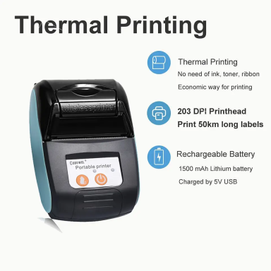 Buvvas GOOJPRT PT-210 Pocket Thermal Receipt Printer| 2inch | USB+Bluetooth